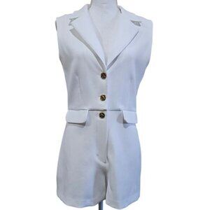 Zara Blazer Style Romper White Size S